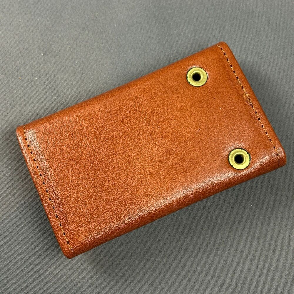 Vintage NOS Amity Brown Leather Folding Key Case Holder - Picture 7 of 15